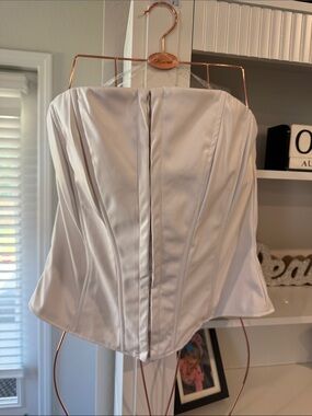 Strapless  Corset Top in White